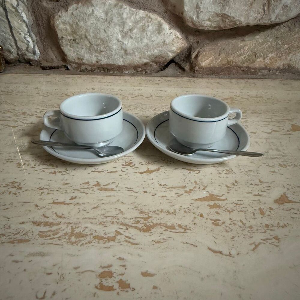 Maiaporce of Portugal espresso cup, saucer and spoon set of two